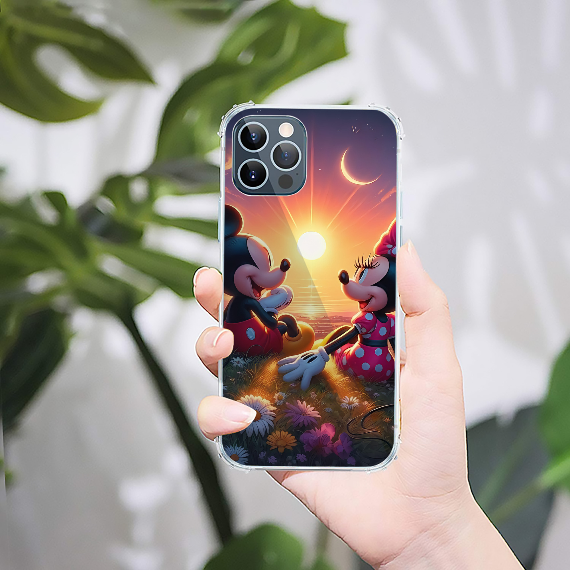 （画像用） ミッキーマウス Mickey Mouse 【iPhone 12シリーズ対応】透明スマホケース（クリアソフトケース）